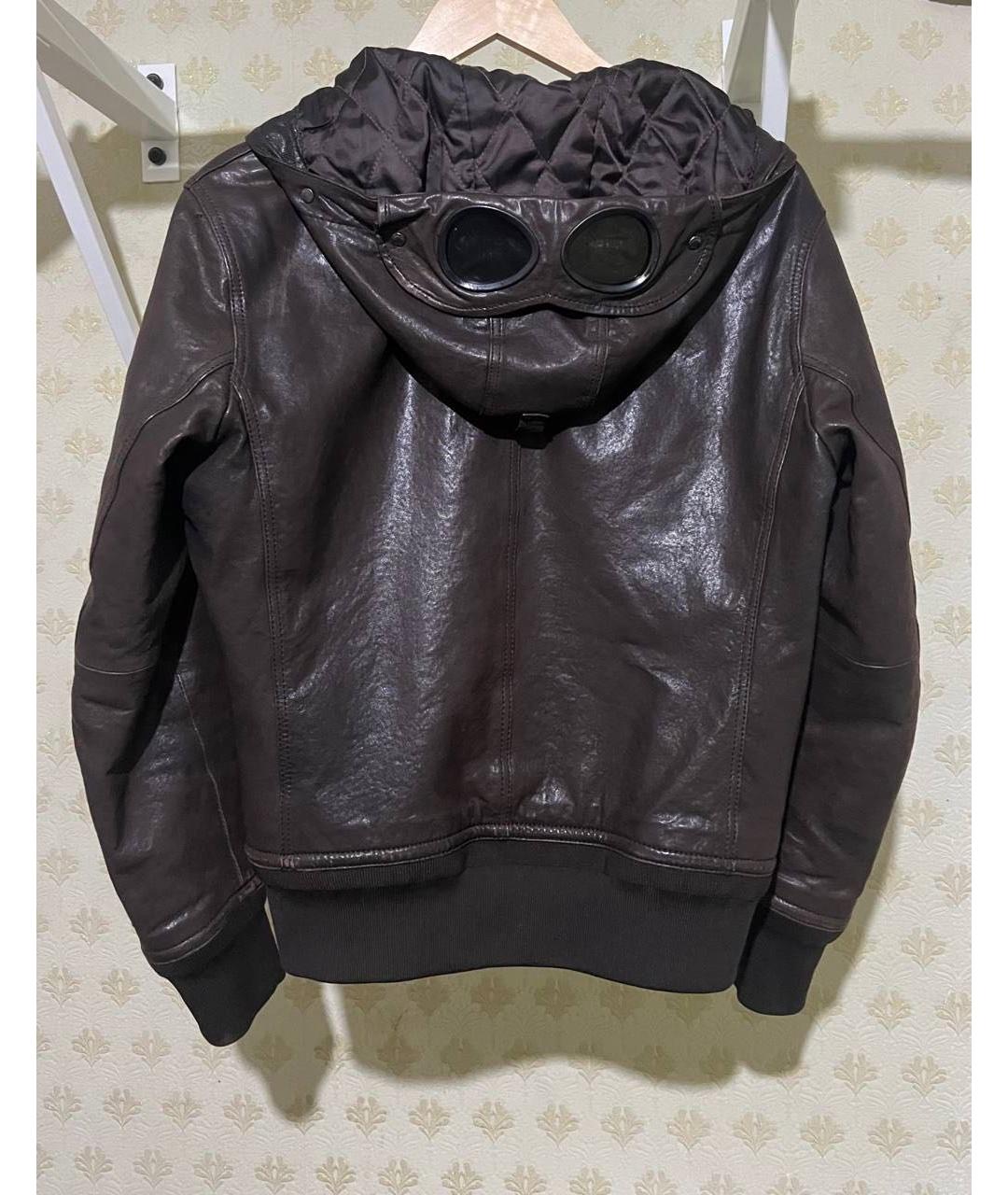 CP COMPANY Черная кожаная куртка, фото 2