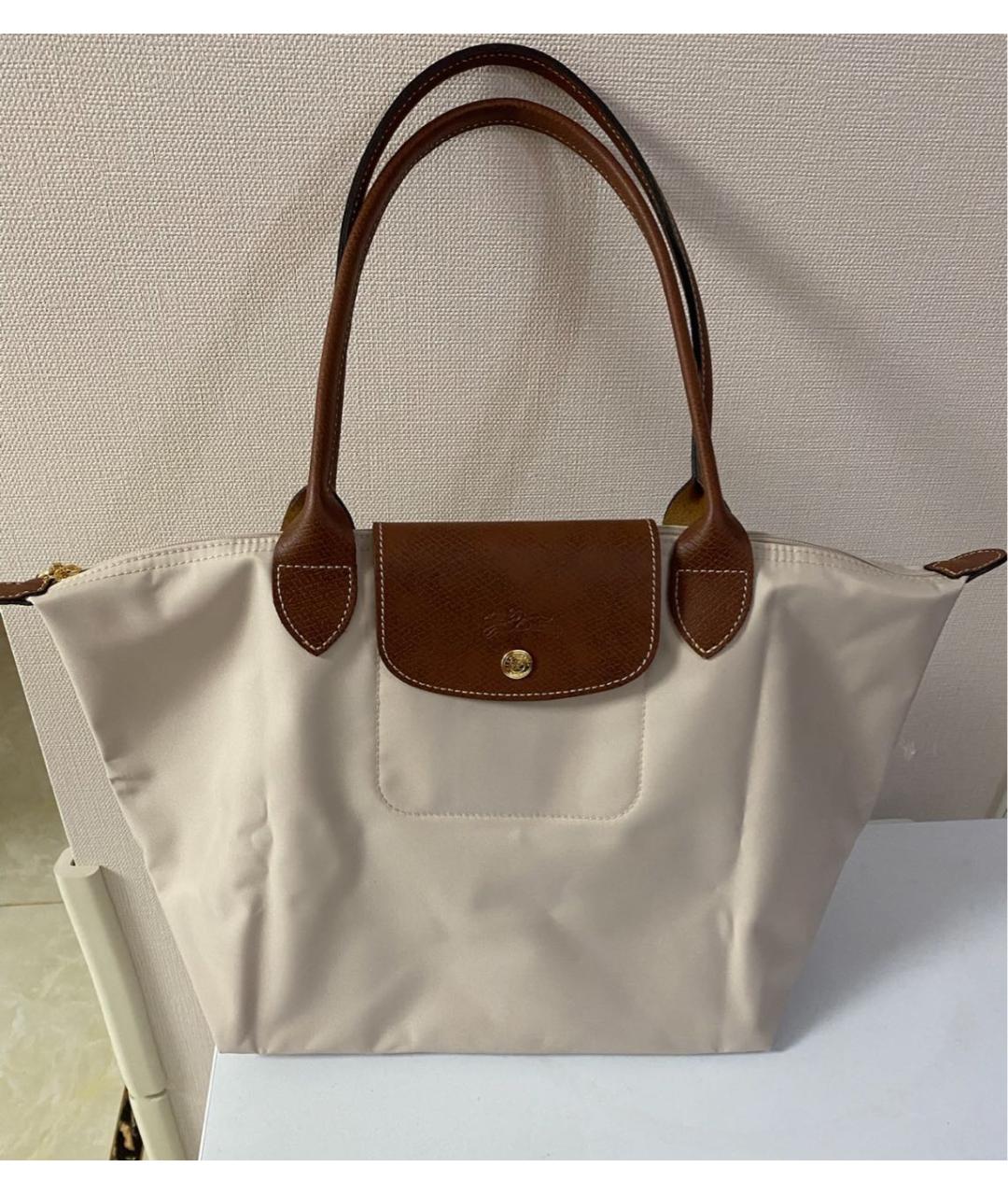 LONGCHAMP Бежевая сумка тоут, фото 6