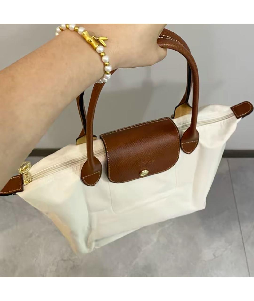 LONGCHAMP Бежевая сумка тоут, фото 5