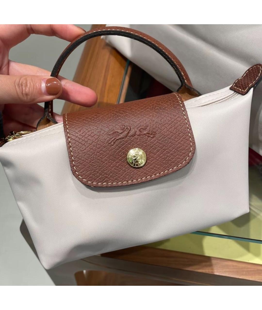 LONGCHAMP Бежевая сумка с короткими ручками, фото 6