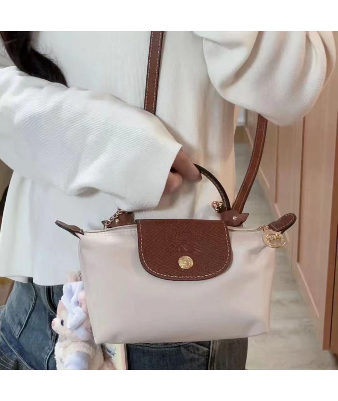 LONGCHAMP Бежевая сумка с короткими ручками, фото 5