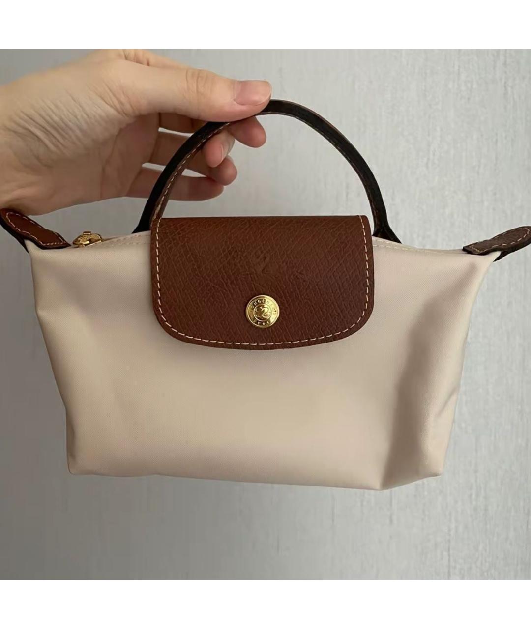 LONGCHAMP Бежевая сумка с короткими ручками, фото 8