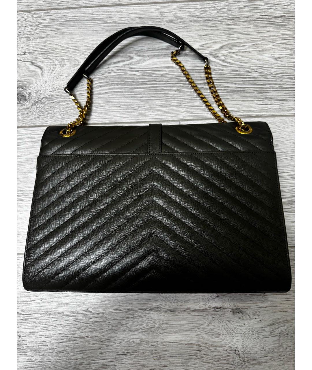 SAINT LAURENT Серая кожаная сумка через плечо, фото 3