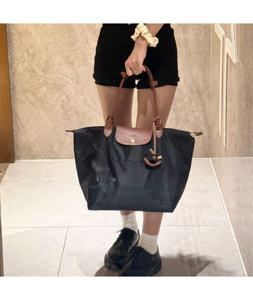 LONGCHAMP Черная сумка тоут, фото 5