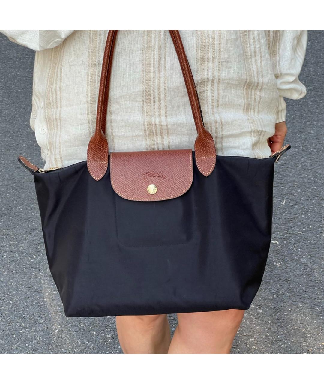 LONGCHAMP Черная сумка тоут, фото 7