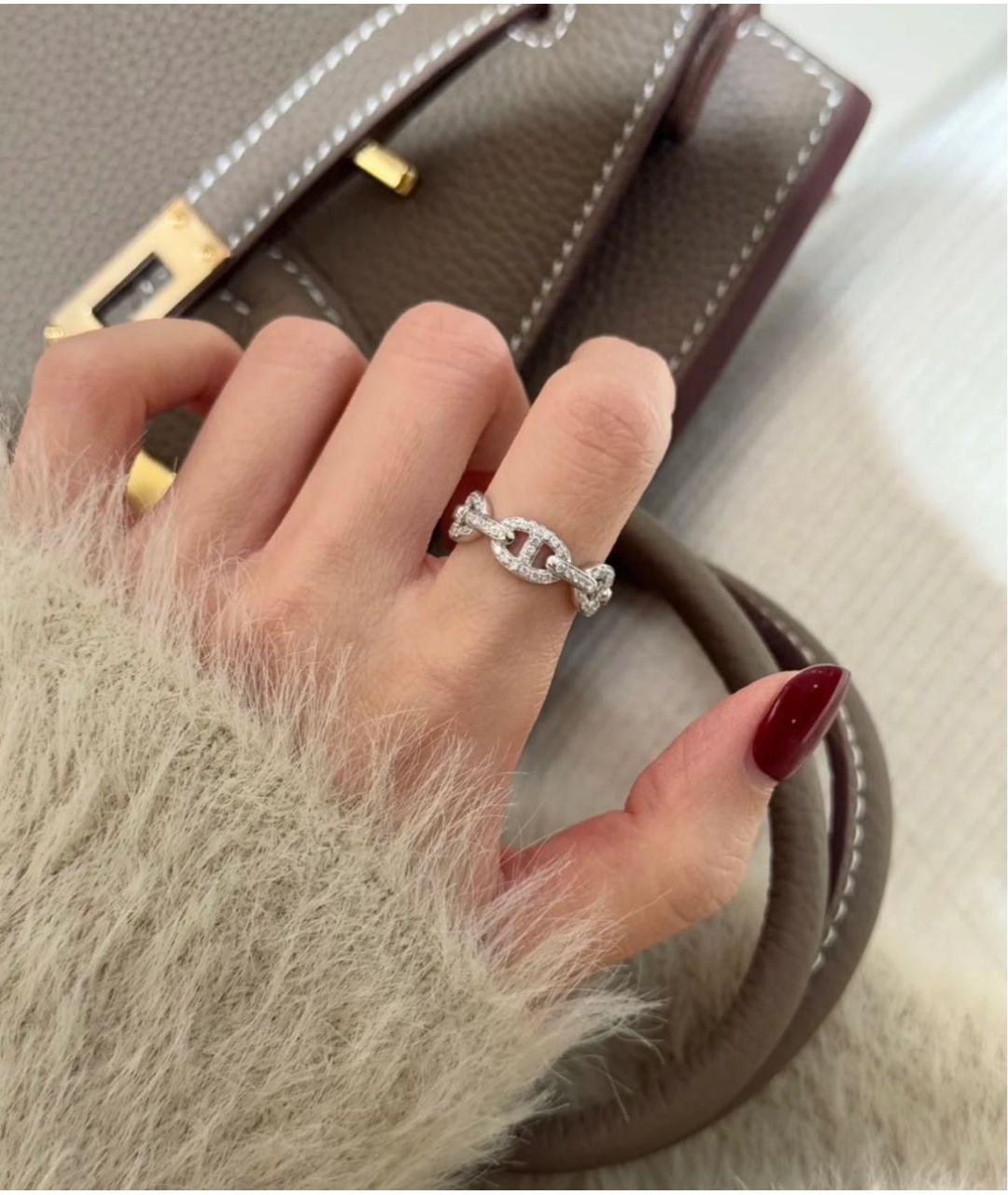 HERMES Белое кольцо из белого золота, фото 6