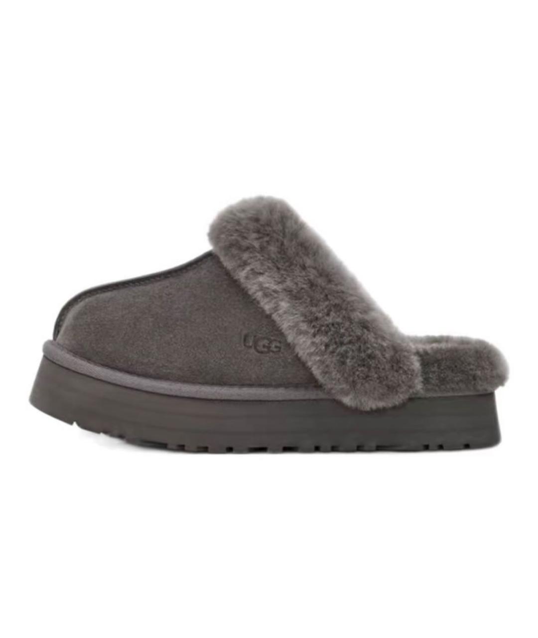UGG AUSTRALIA Серые замшевые сабо, фото 4