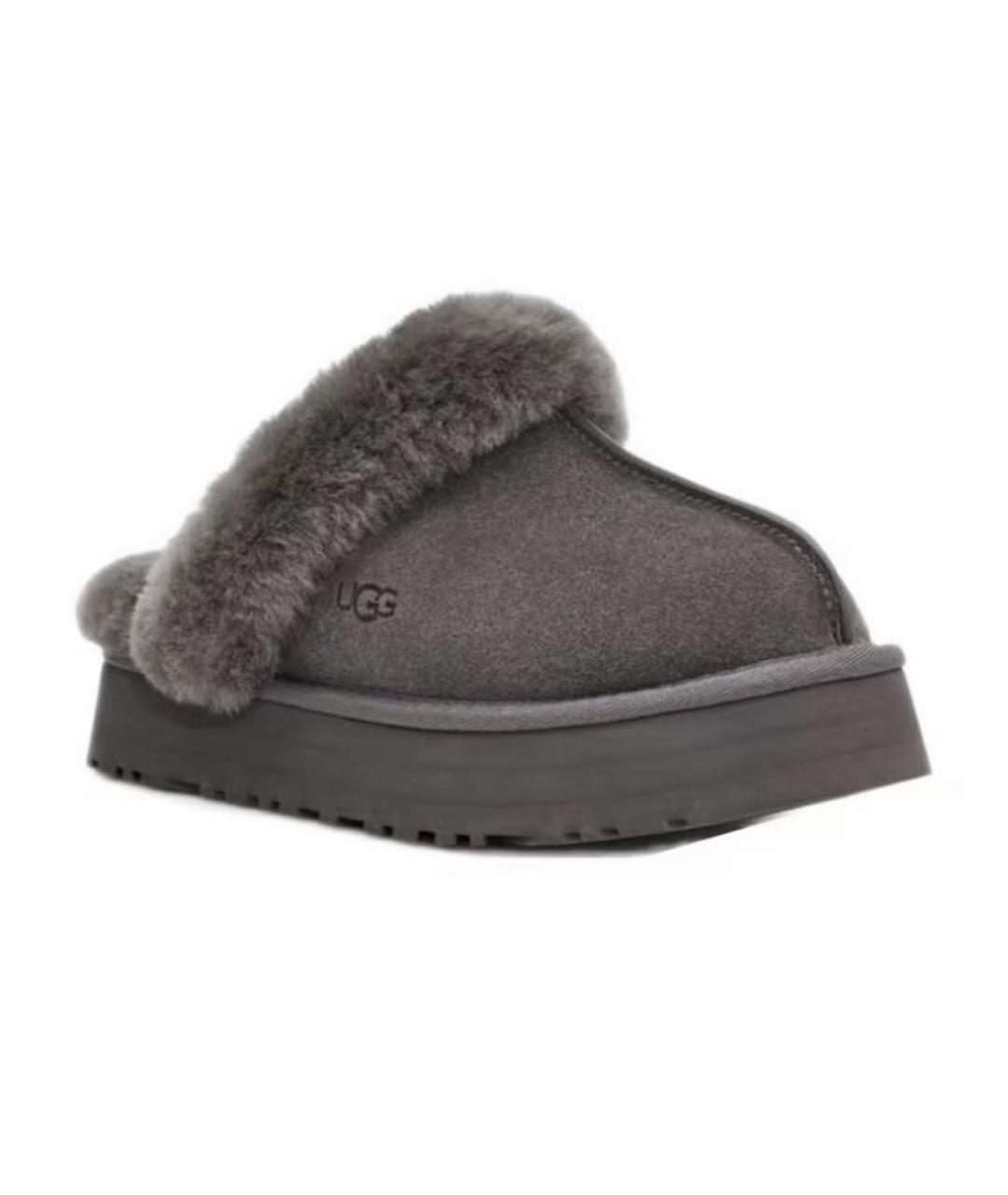 UGG AUSTRALIA Серые замшевые сабо, фото 2