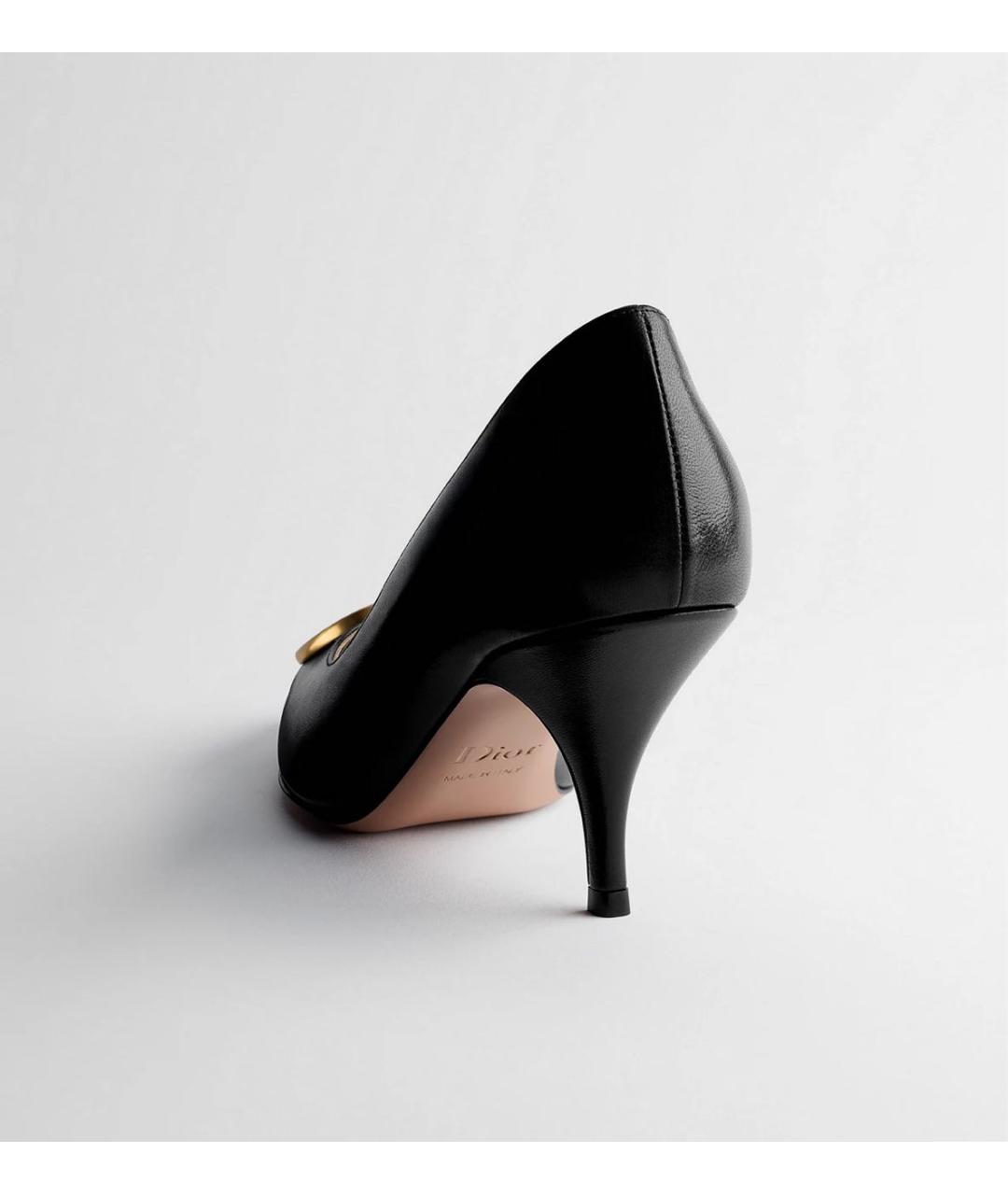 CHRISTIAN DIOR Черные кожаные туфли, фото 3