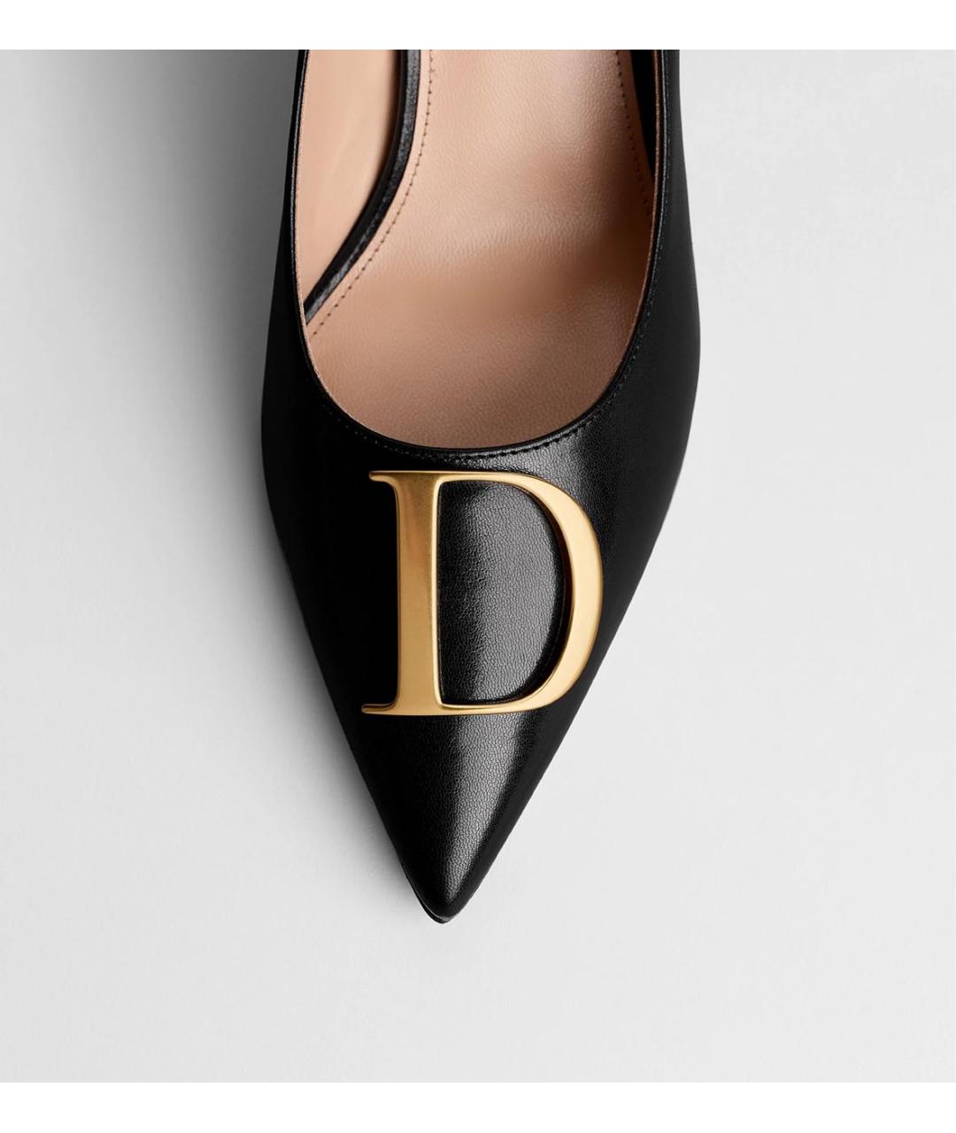 CHRISTIAN DIOR Черные кожаные туфли, фото 4