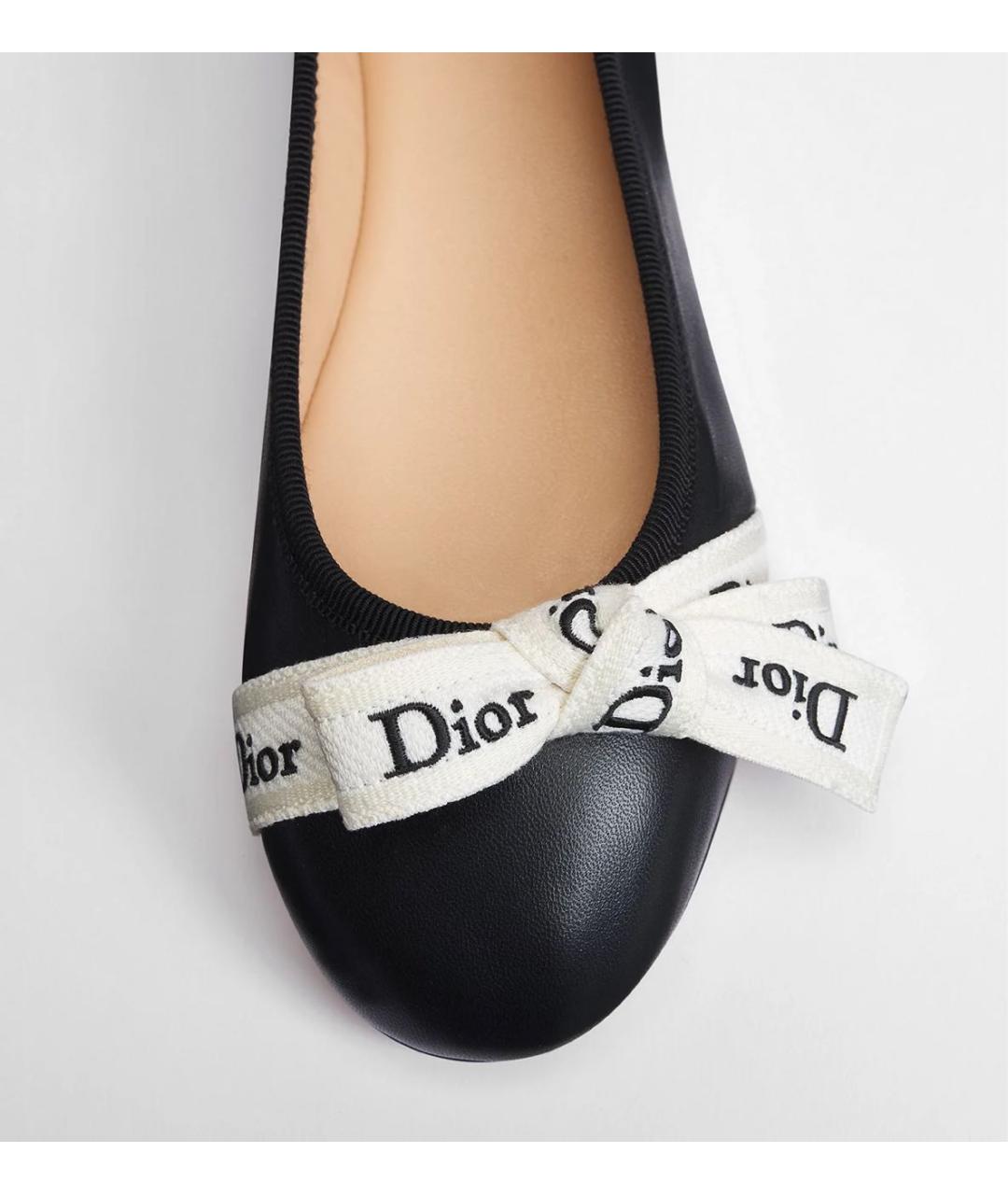 CHRISTIAN DIOR Черные кожаные босоножки, фото 4