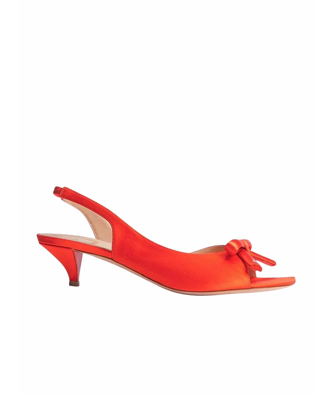 CHRISTIAN DIOR Оранжевое кожаные босоножки, фото 1