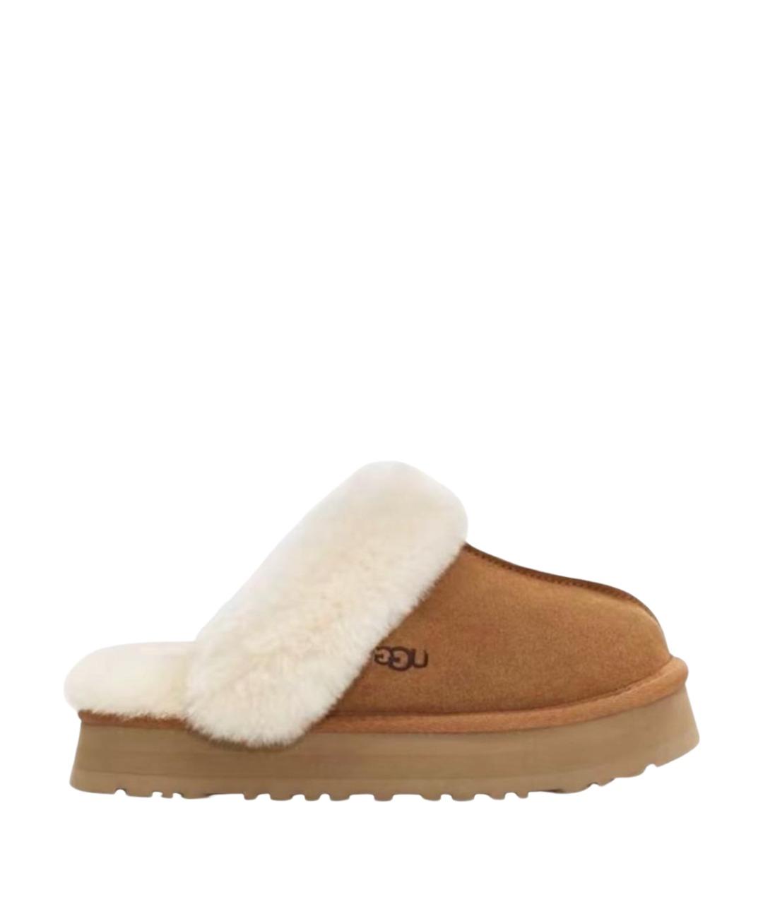 UGG AUSTRALIA Коричневые замшевые сабо, фото 1