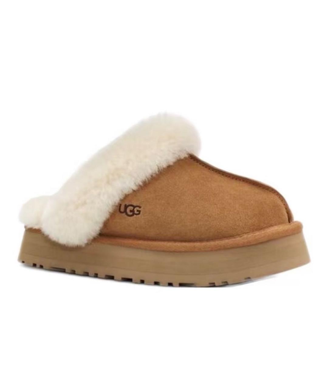 UGG AUSTRALIA Коричневые замшевые сабо, фото 2