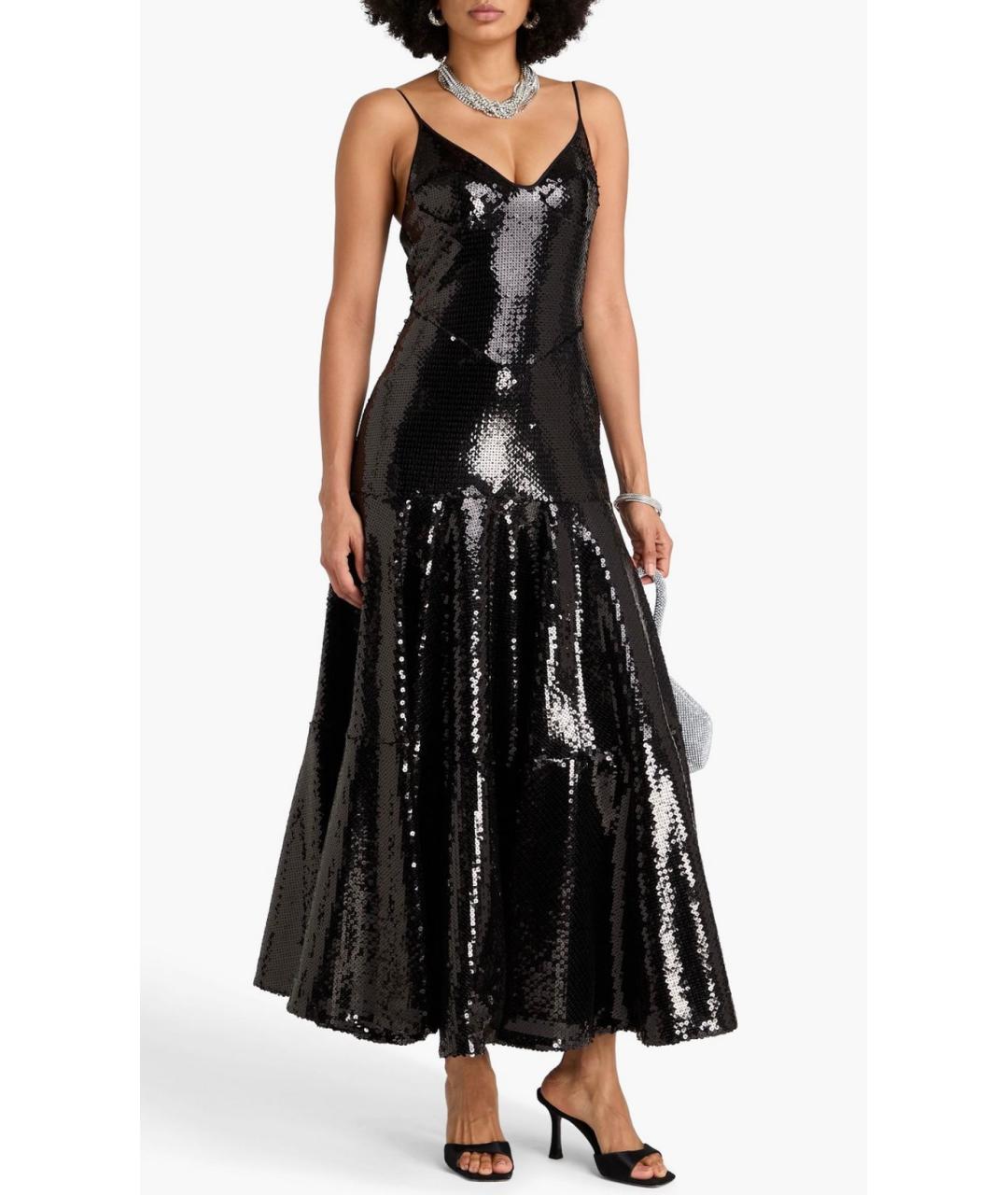 DAVID KOMA Черное полиэстеровое вечернее платье, фото 2