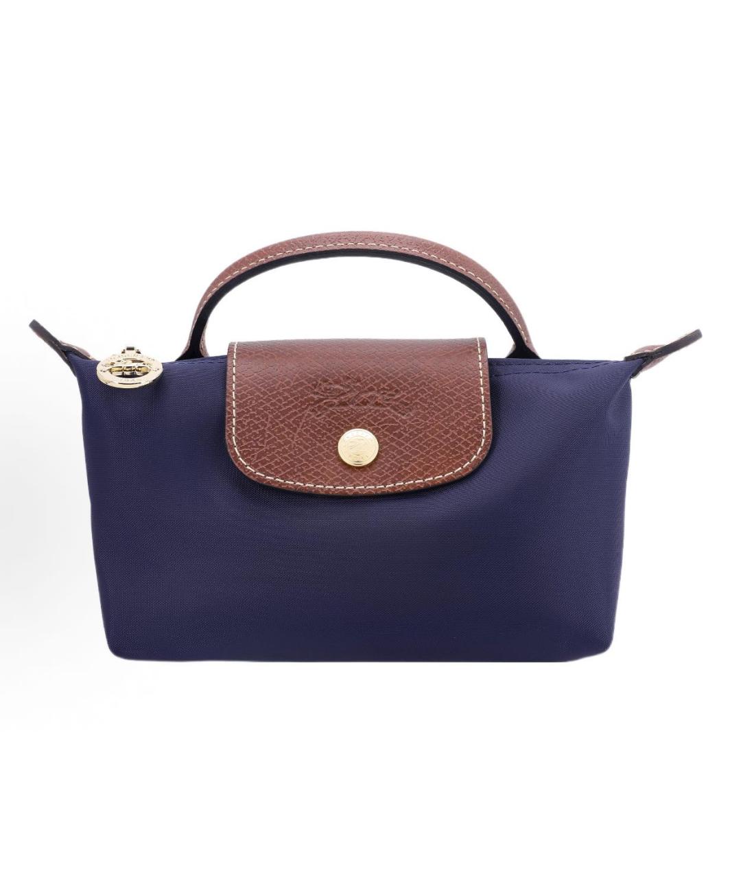 LONGCHAMP Темно-синяя сумка с короткими ручками, фото 9