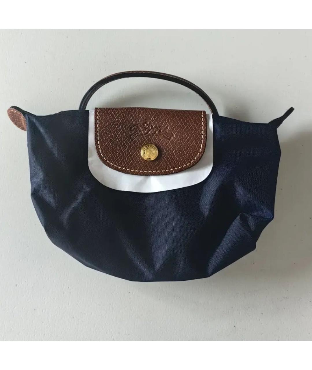 LONGCHAMP Темно-синяя сумка с короткими ручками, фото 6