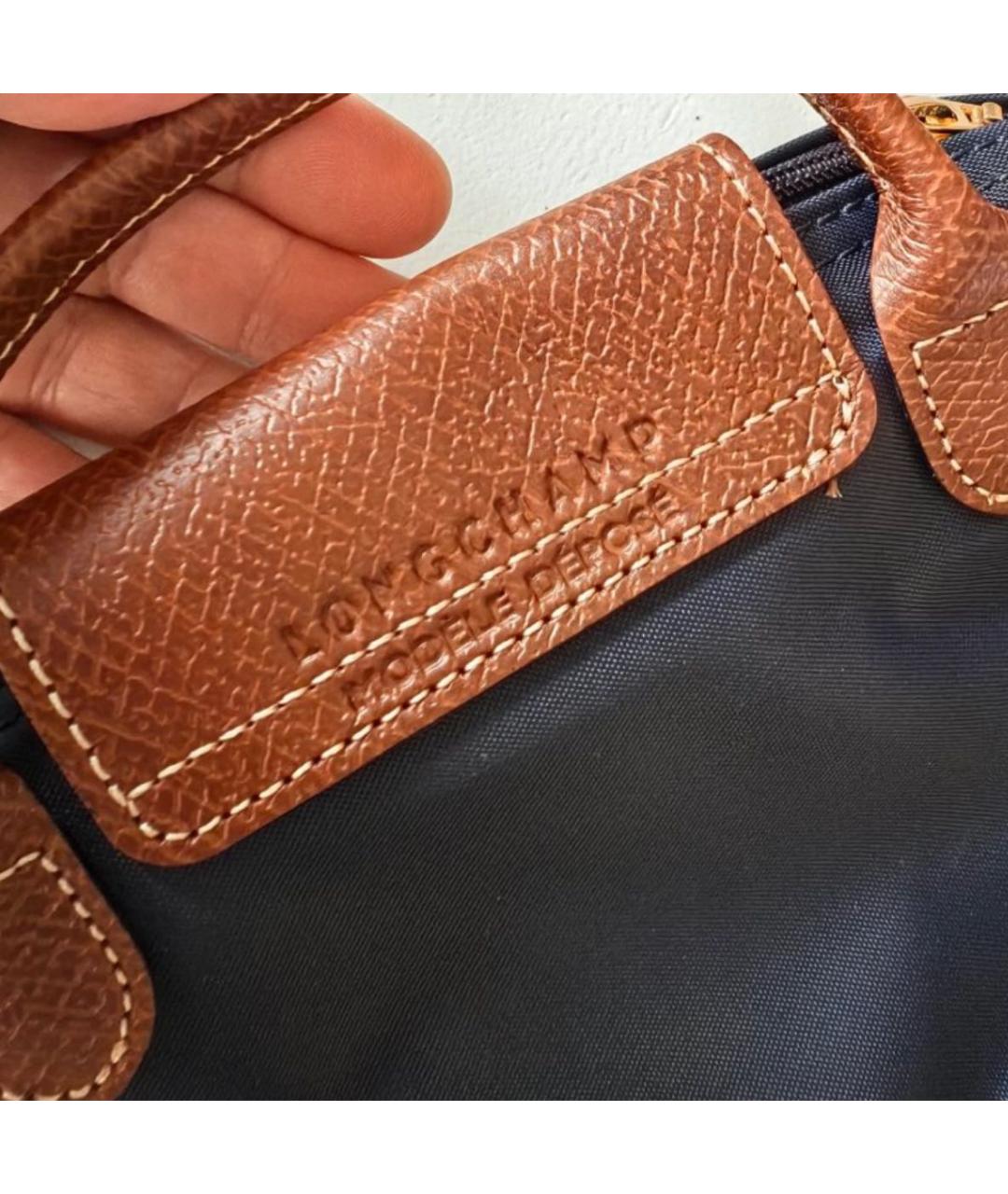 LONGCHAMP Темно-синяя сумка с короткими ручками, фото 7