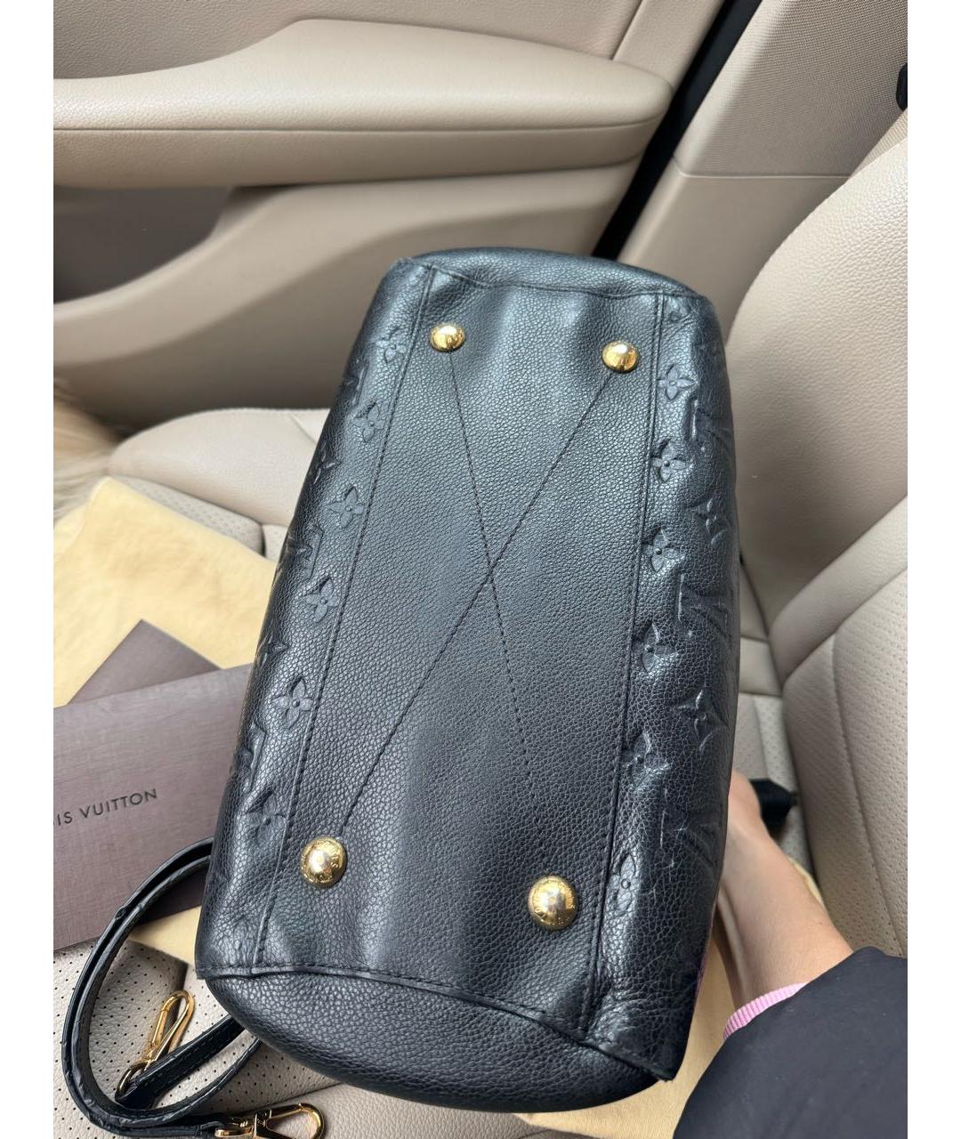 LOUIS VUITTON Черная кожаная сумка через плечо, фото 4