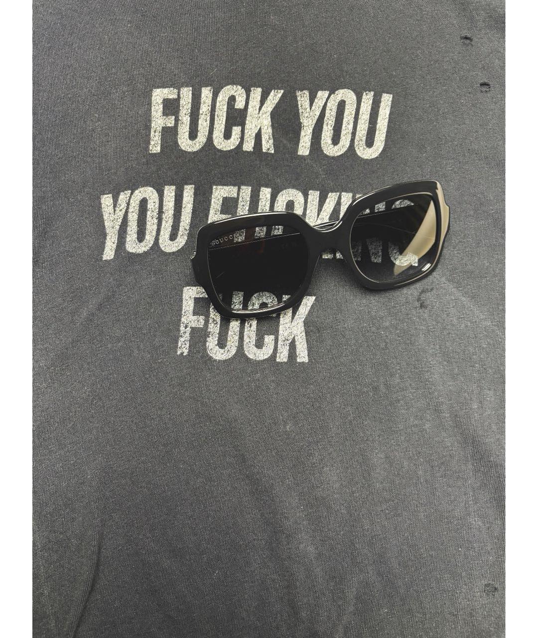 GUCCI Черные пластиковые солнцезащитные очки, фото 2