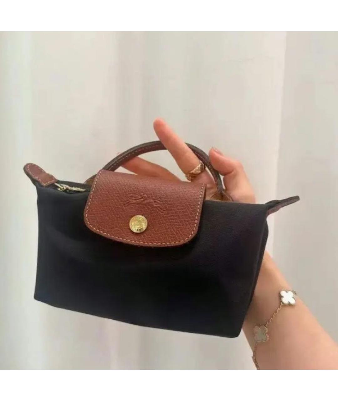 LONGCHAMP Черная сумка с короткими ручками, фото 7