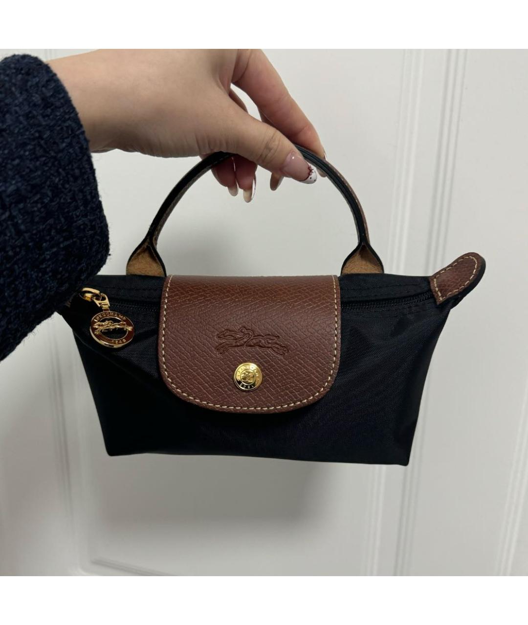 LONGCHAMP Черная сумка с короткими ручками, фото 6