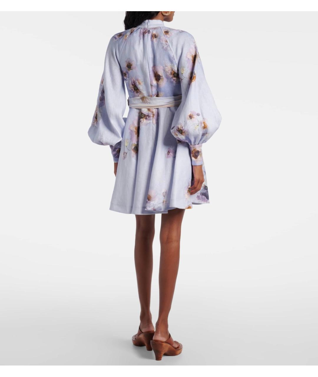 ZIMMERMANN Голубое льняное платье, фото 3