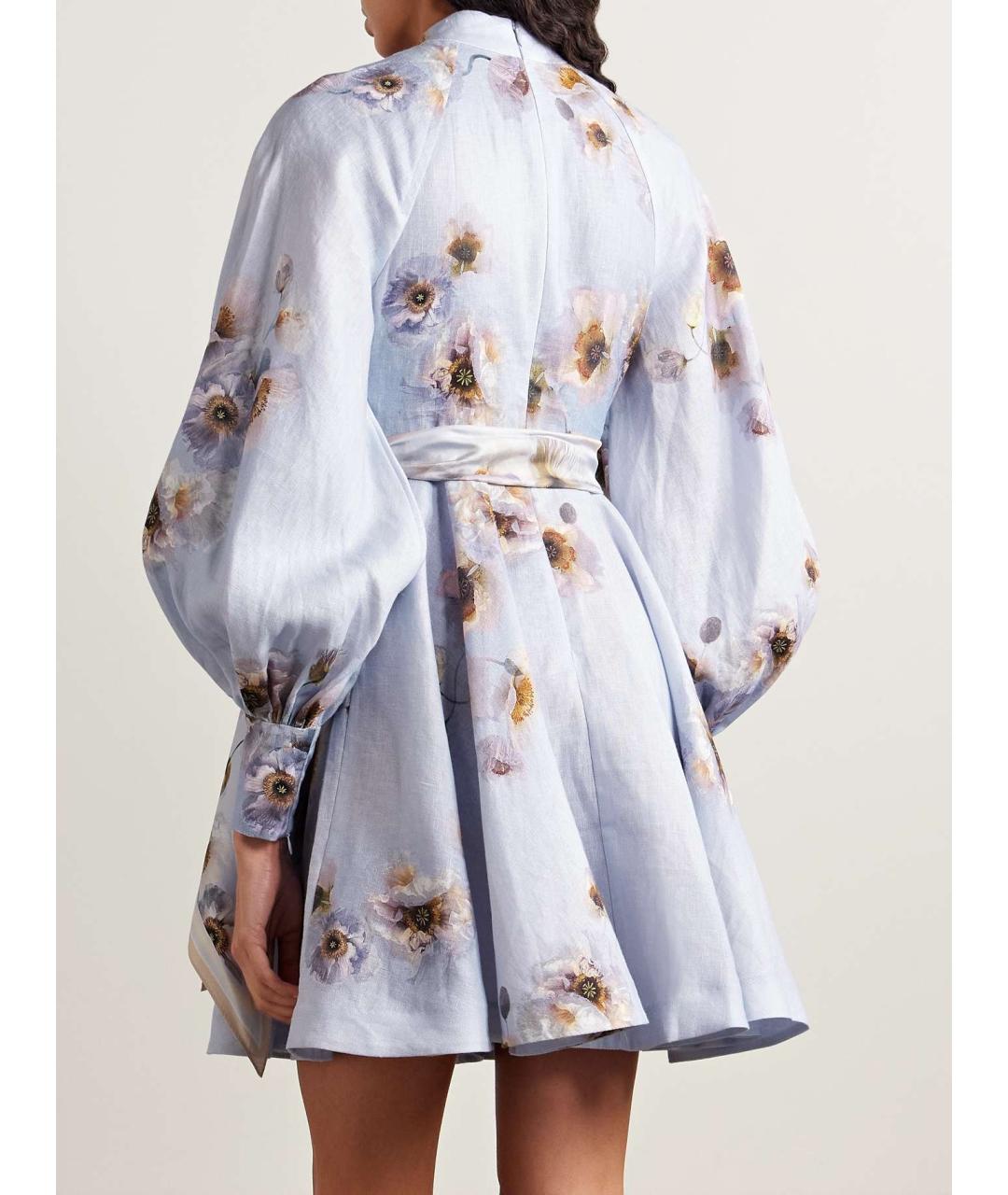 ZIMMERMANN Голубое льняное платье, фото 6