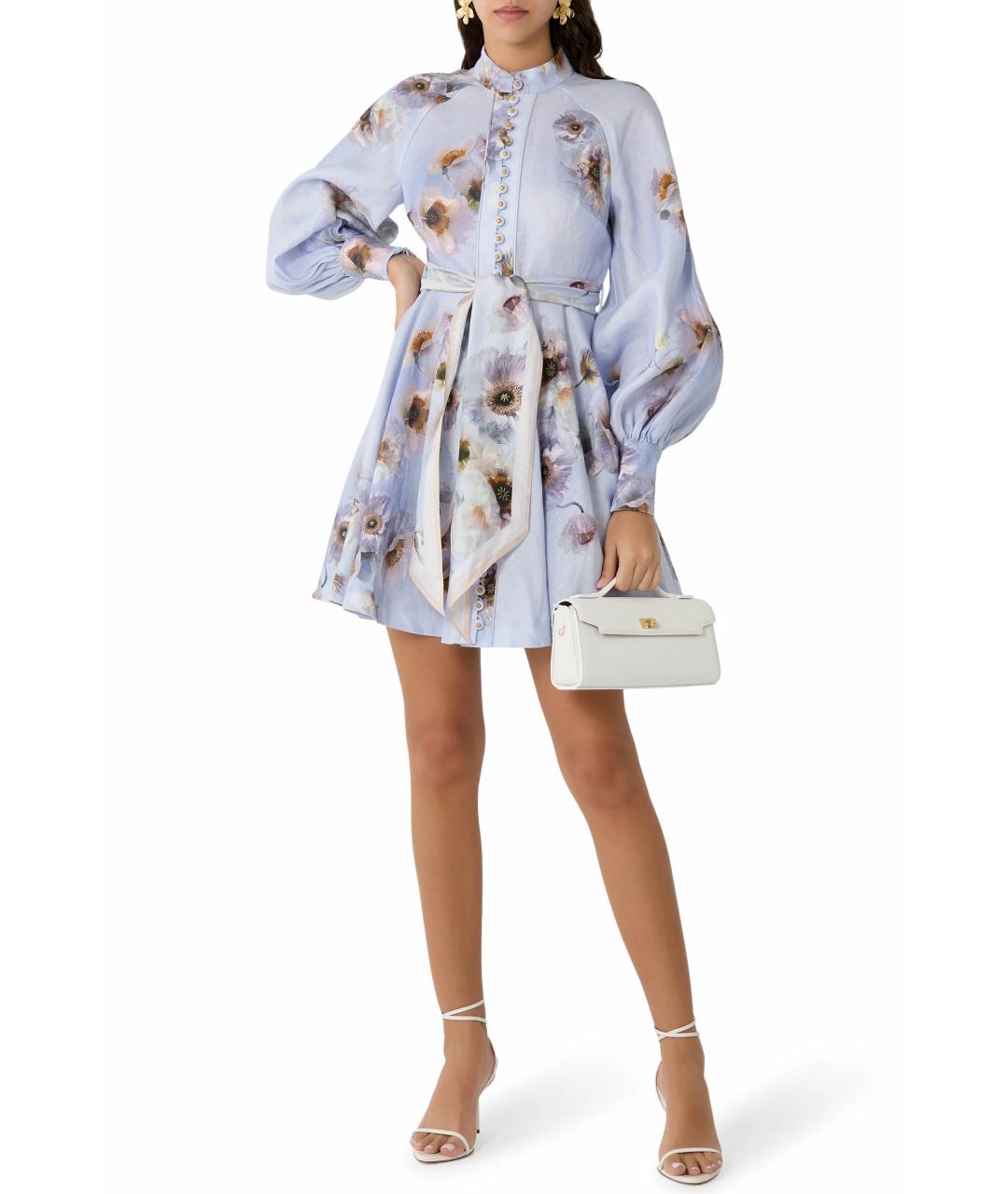 ZIMMERMANN Голубое льняное платье, фото 7