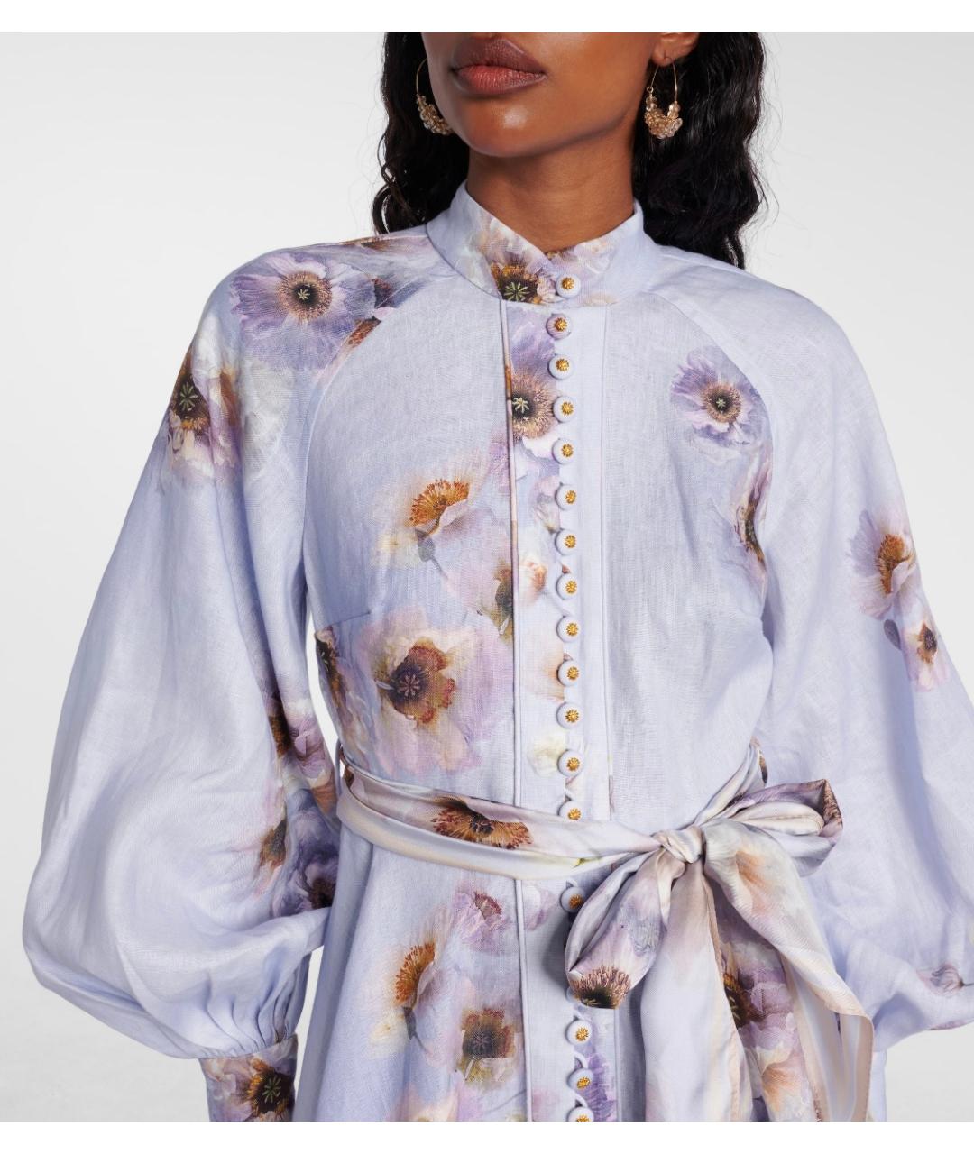 ZIMMERMANN Голубое льняное платье, фото 4