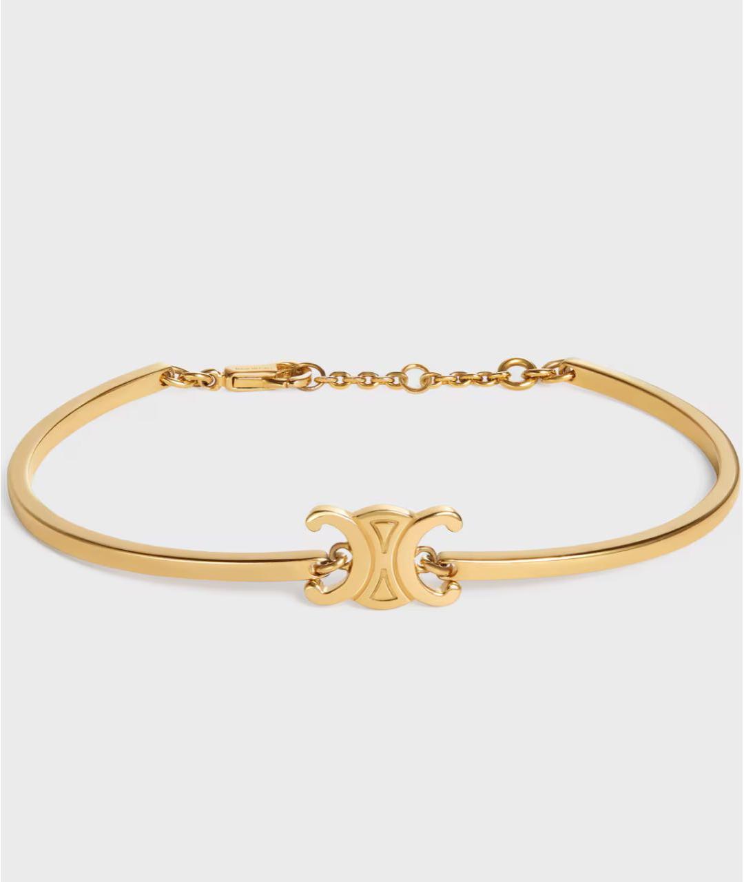 CELINE Золотой латунный браслет, фото 5