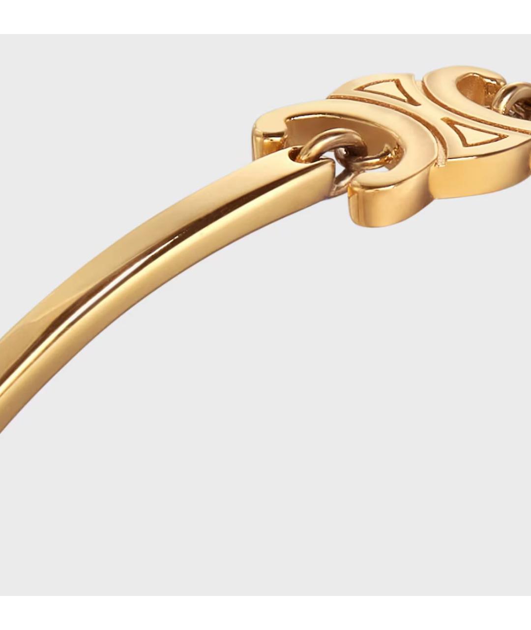 CELINE Золотой латунный браслет, фото 4
