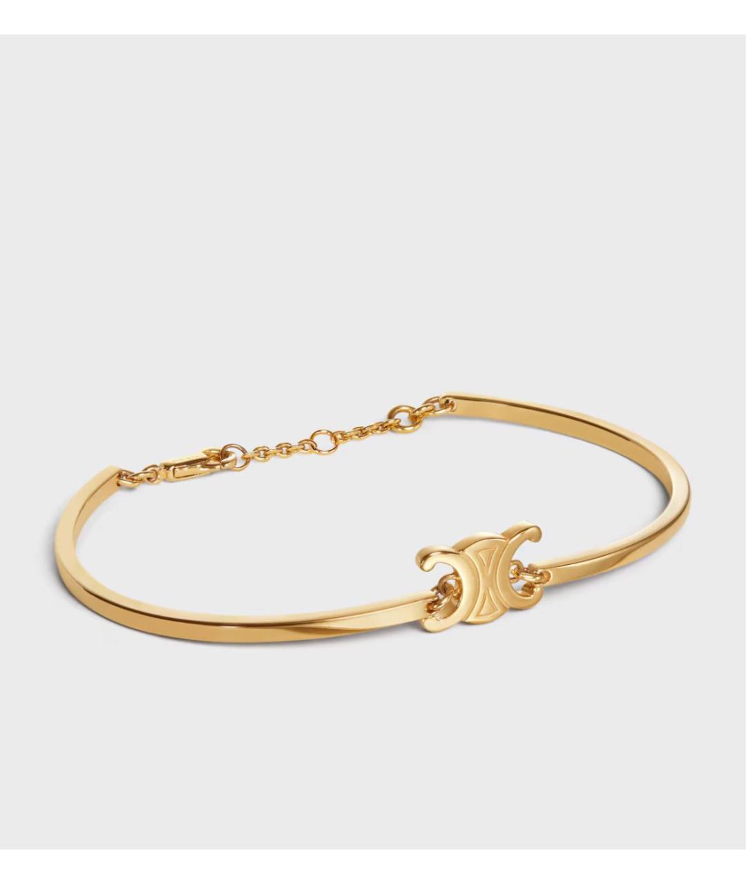 CELINE Золотой латунный браслет, фото 2