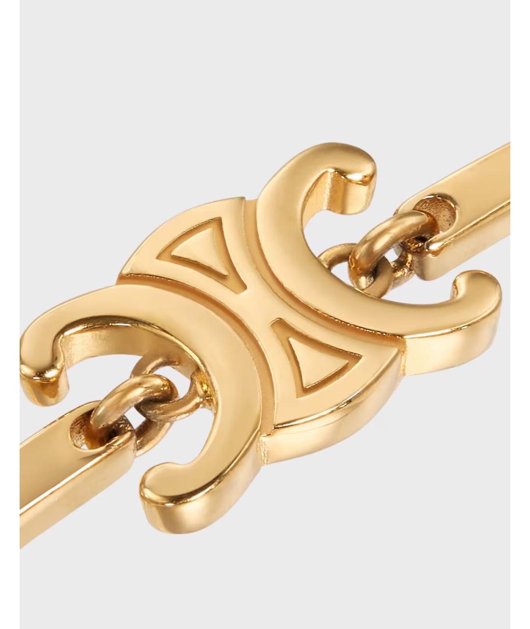 CELINE Золотой латунный браслет, фото 3