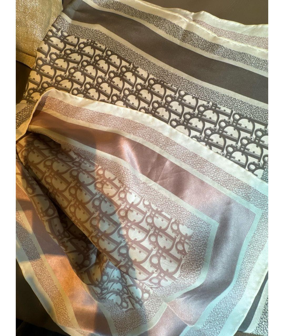 CHRISTIAN DIOR Мульти шелковый шарф, фото 4