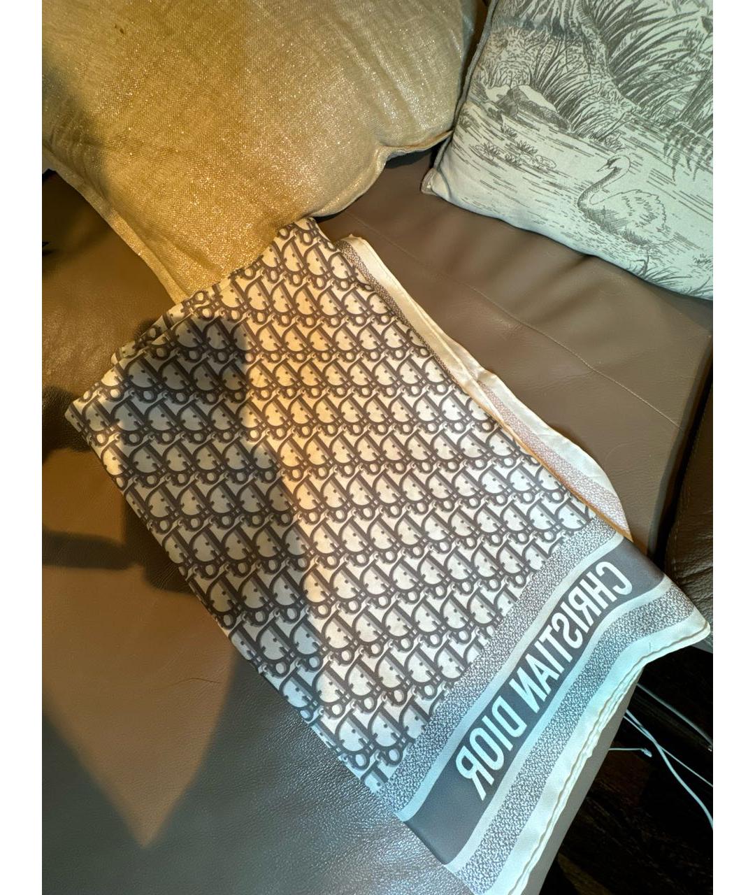 CHRISTIAN DIOR Мульти шелковый шарф, фото 3