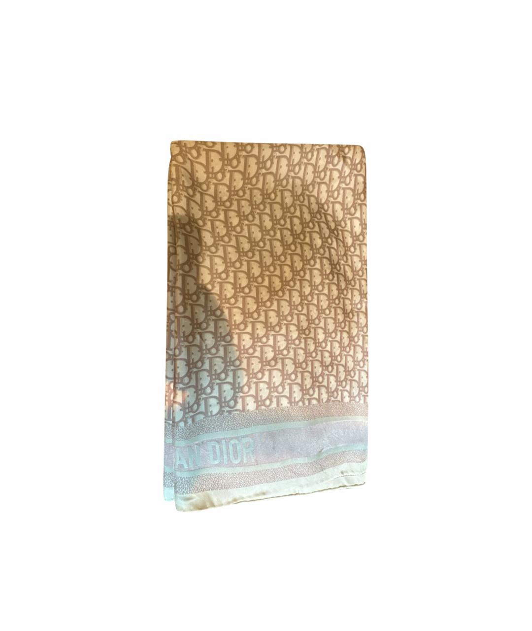 CHRISTIAN DIOR Мульти шелковый шарф, фото 1