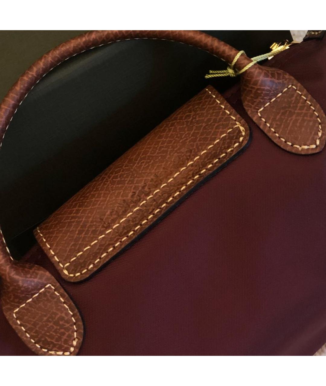 LONGCHAMP Бордовая сумка с короткими ручками, фото 8
