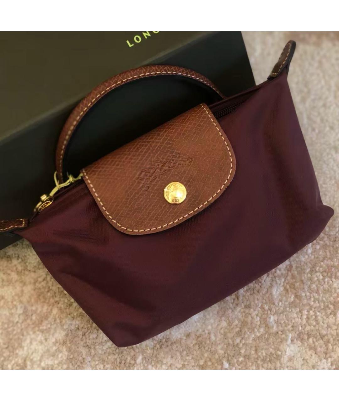 LONGCHAMP Бордовая сумка с короткими ручками, фото 7