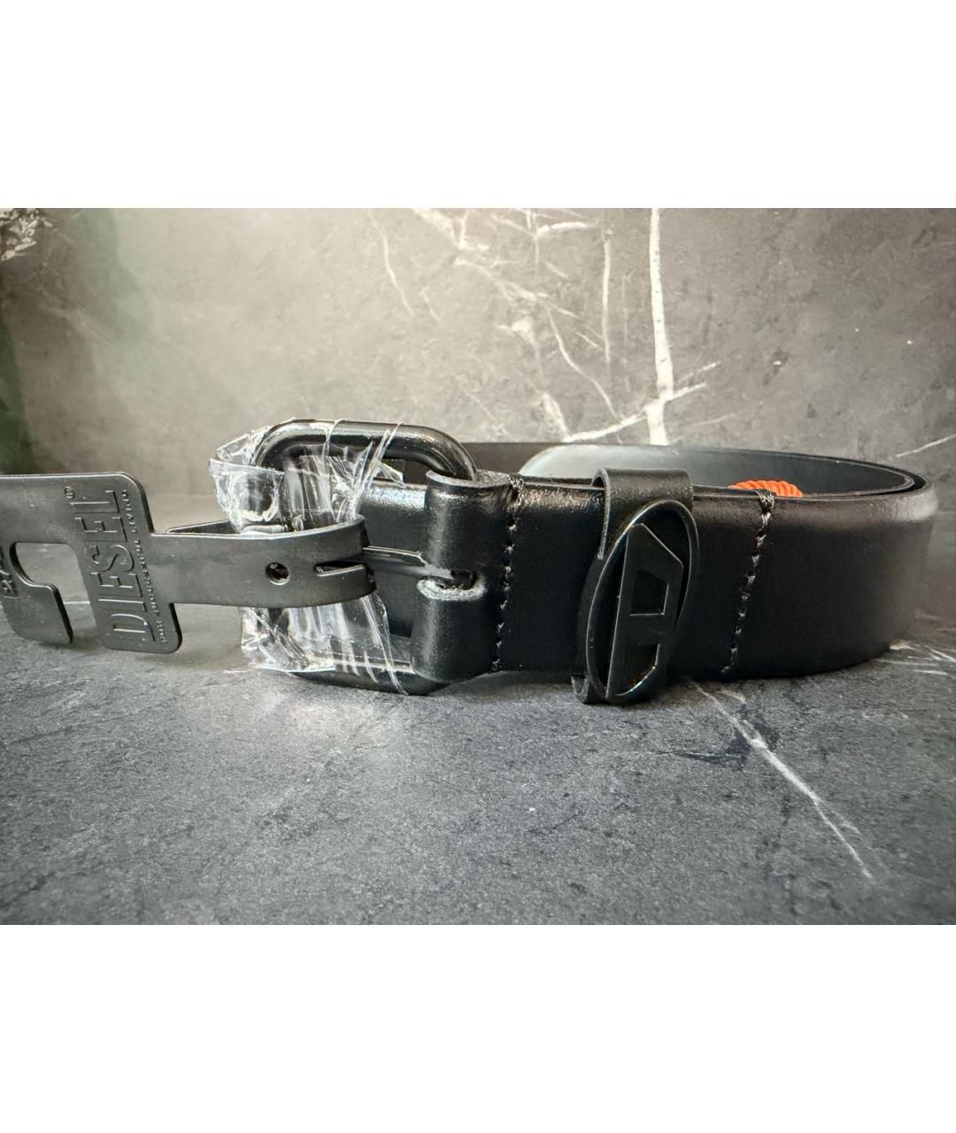 DIESEL Черный кожаный ремень, фото 9