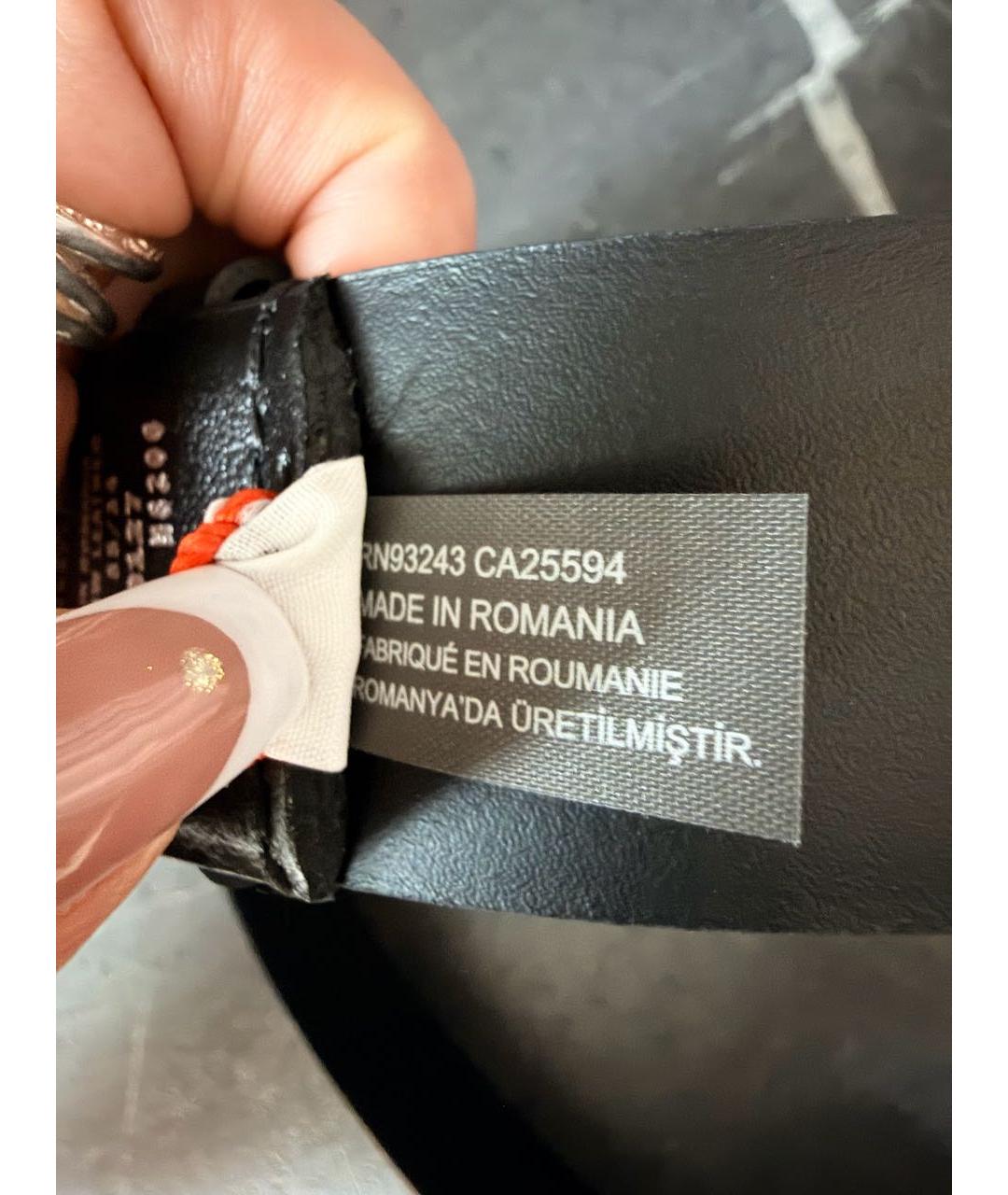 DIESEL Черный кожаный ремень, фото 5