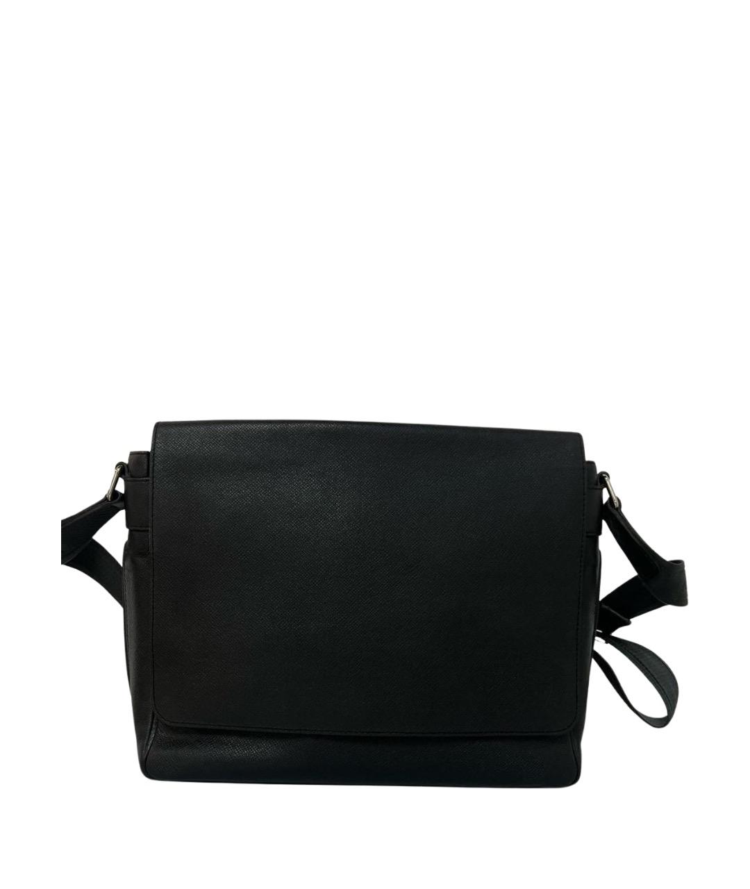 LOUIS VUITTON Черная кожаная сумка на плечо, фото 1