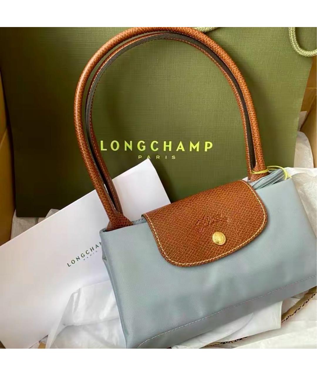 LONGCHAMP Голубая сумка тоут, фото 8
