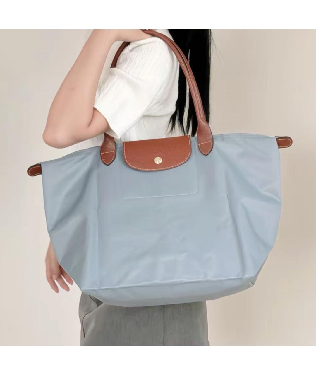 LONGCHAMP Голубая сумка тоут, фото 5