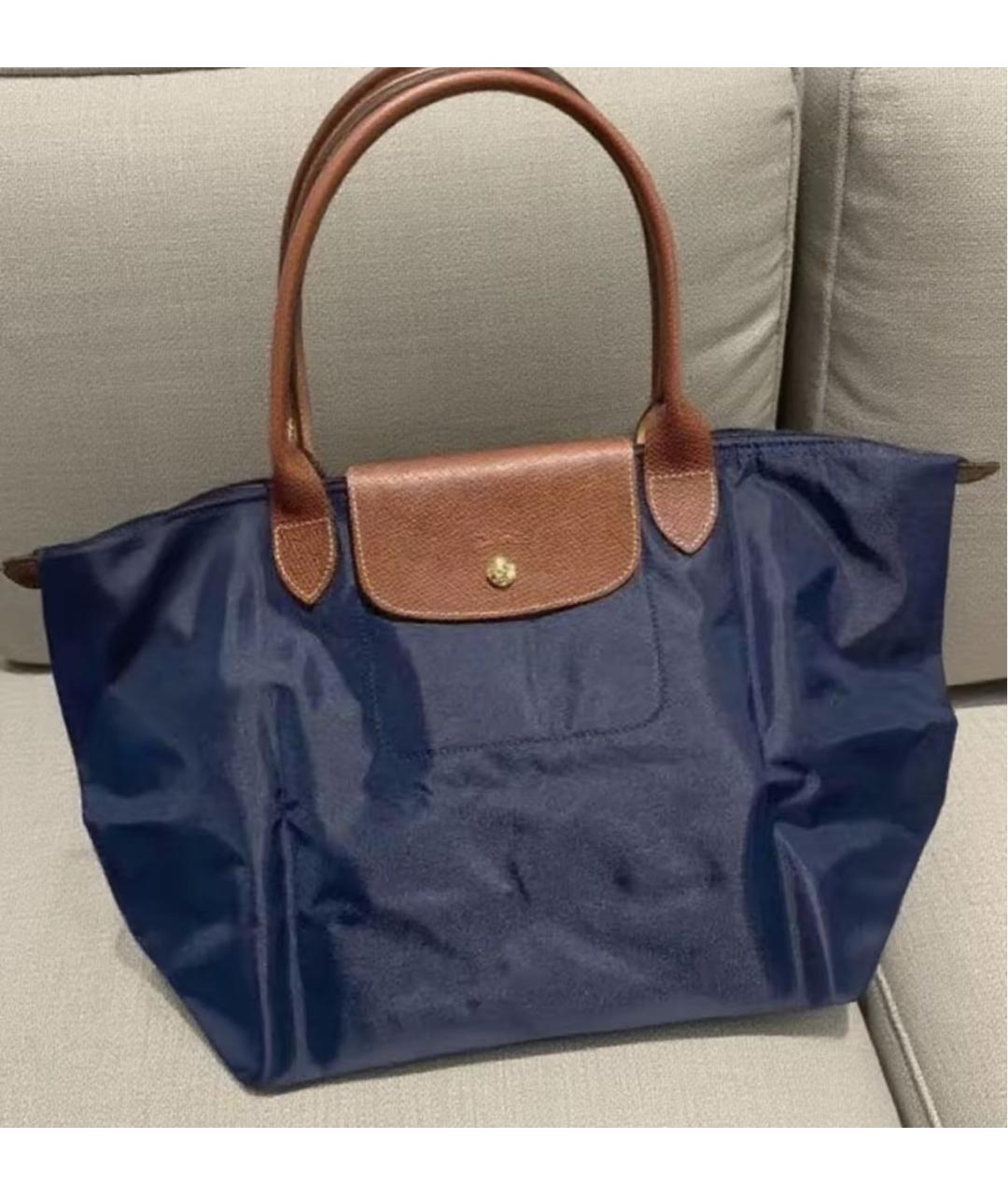 LONGCHAMP Темно-синяя сумка тоут, фото 8