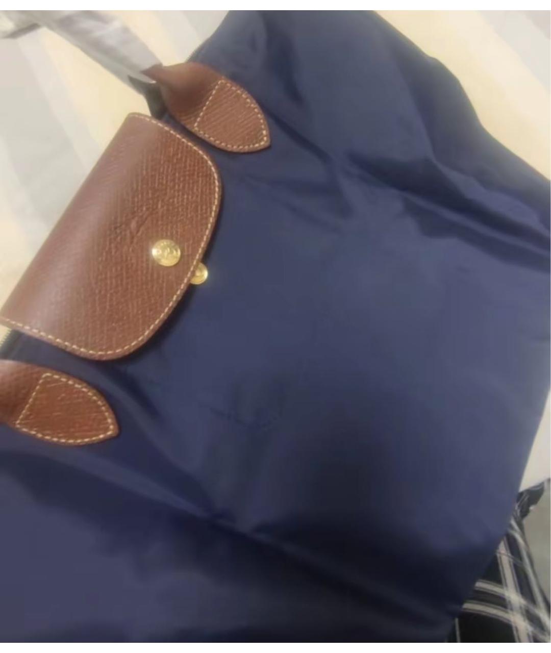 LONGCHAMP Темно-синяя сумка тоут, фото 5