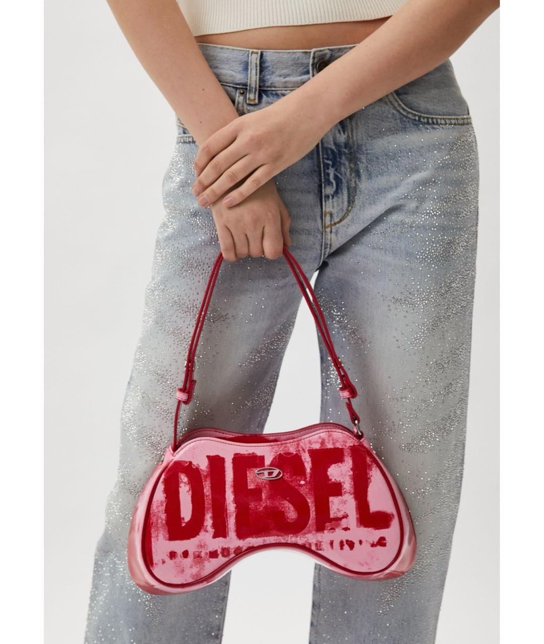 DIESEL Розовая сумка через плечо из искусственной кожи, фото 6