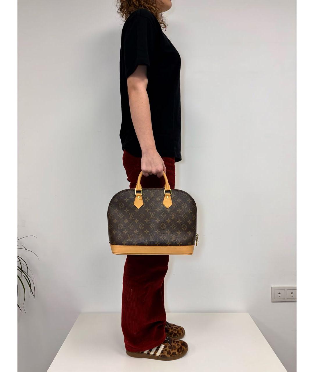 LOUIS VUITTON Коричневая сумка с короткими ручками, фото 8