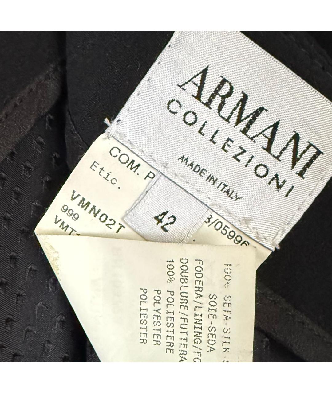ARMANI COLLEZIONI Черный шелковый костюм с юбками, фото 5