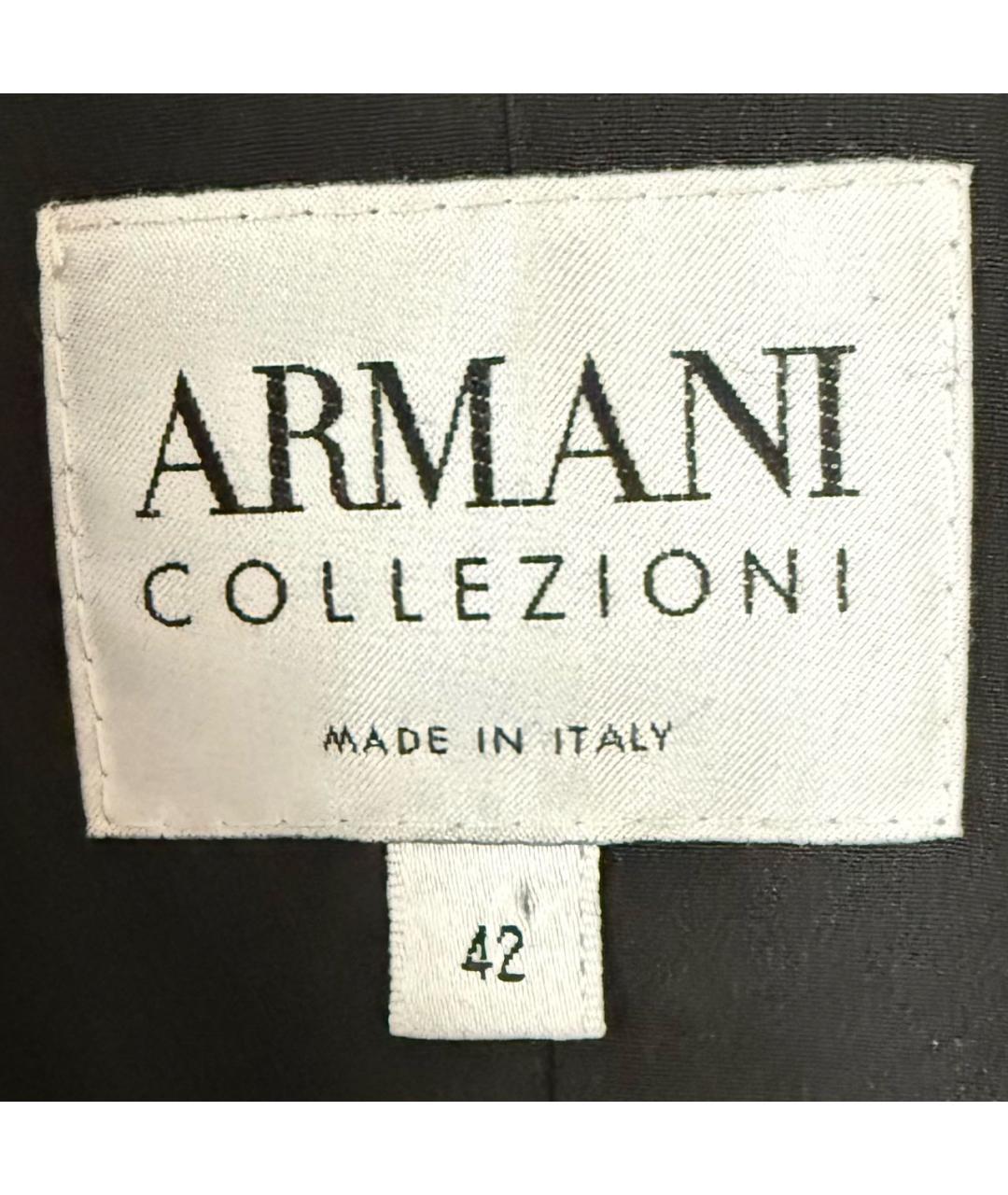 ARMANI COLLEZIONI Черный шелковый костюм с юбками, фото 3